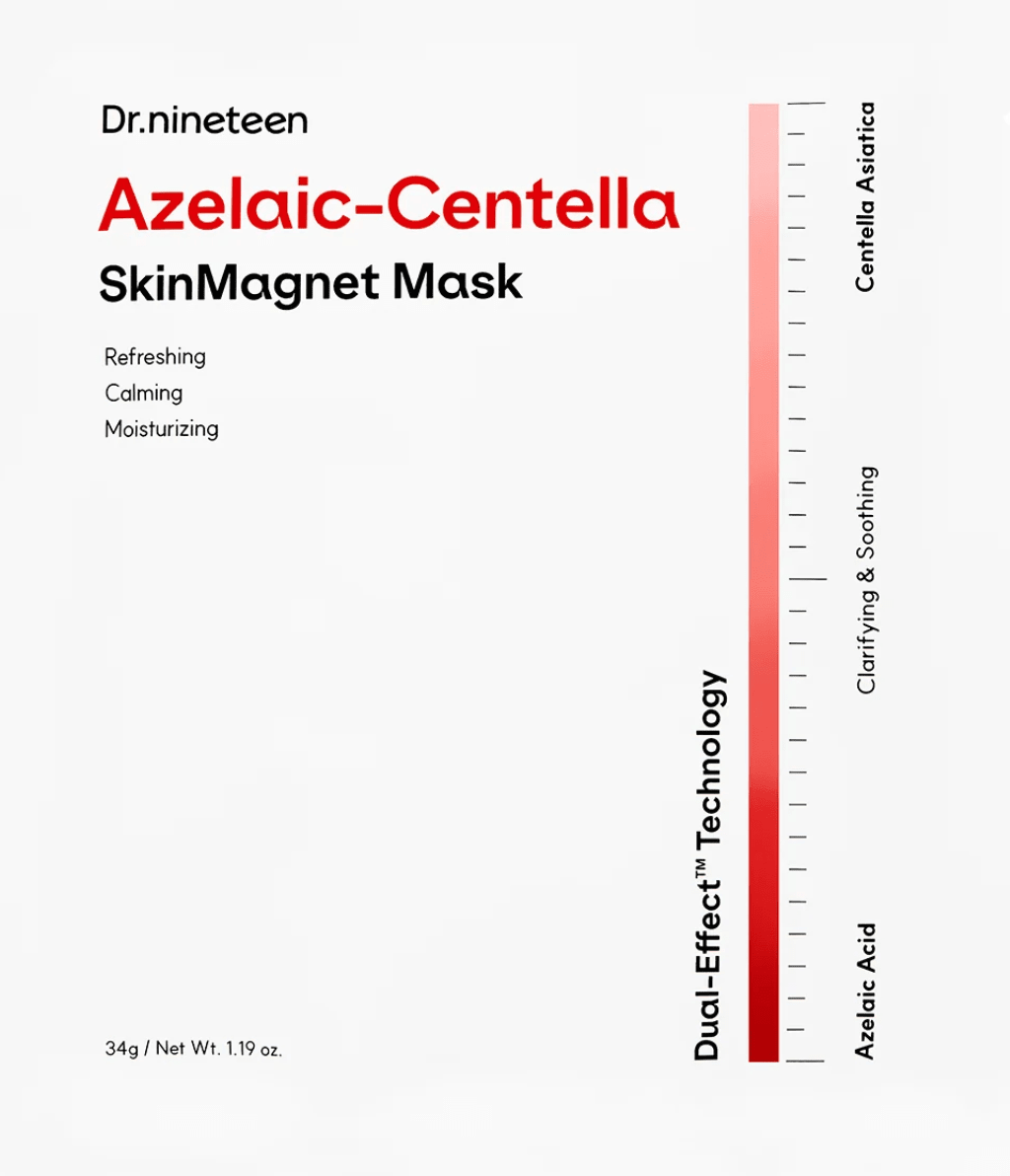 Dr.nineteen | Azelaic-Centella SkinMagnet Mask 4 x 34 g - Helvetskin