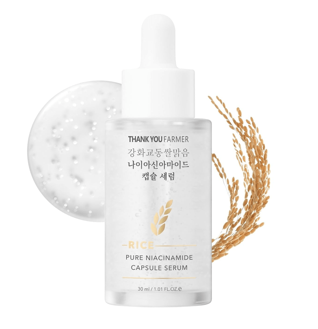 Thank You Farmer | Rice Pure Niacinamide Capsule Serum 30 ml - Helvetskin