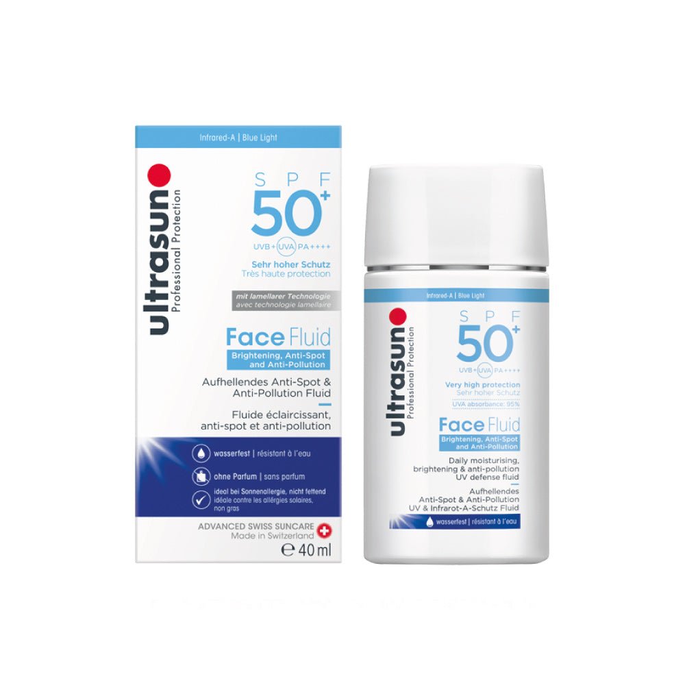 Ultrasun | Face Fluid Brightening &amp; Anti-Pollution SPF50+ 40ml - Helvetskin