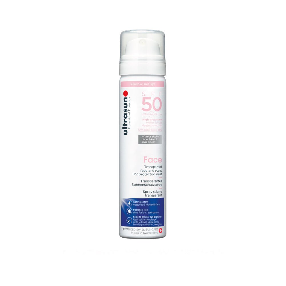 Ultrasun | Transparent Face &amp; Scalp Mist SPF50 75ml - Helvetskin