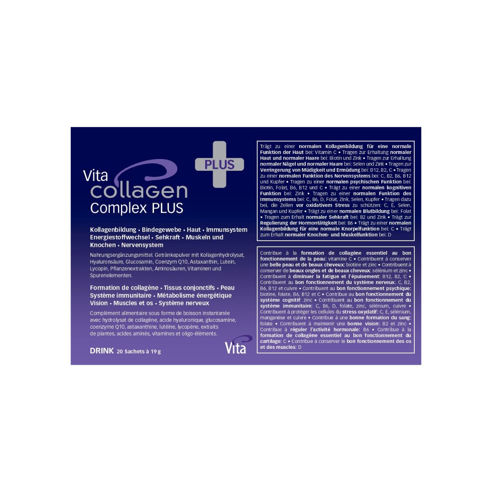 Vita Collagen | Complex® PLUS | 20 Sachets - Helvetskin
